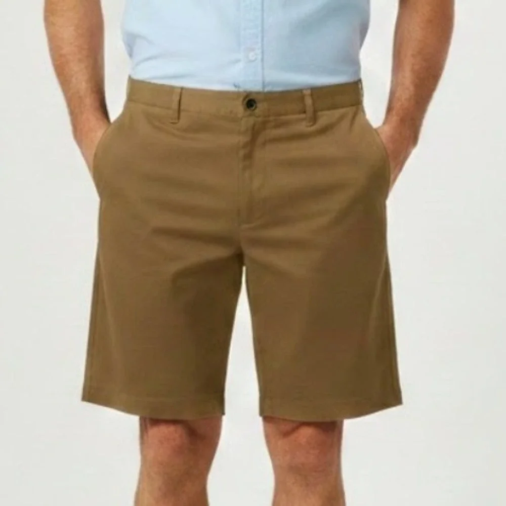 New Old Navy‎ Chino Shorts Mens 48 Tan Ultimate Flat Front Cotton